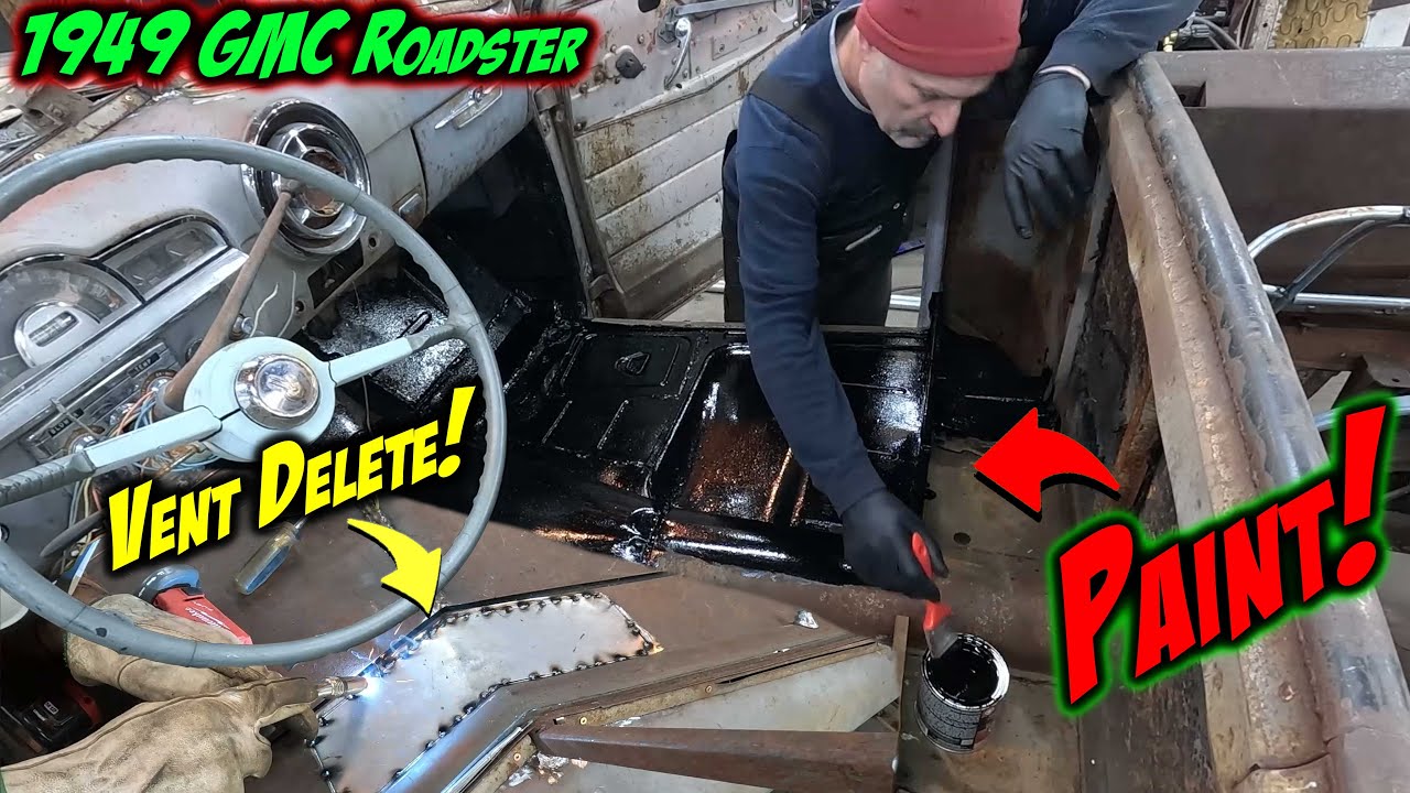 Halfass Kustoms 1949 GMC Roadster Pickup Custom: Filling The Cowl Vent, And Scavenging The Yard For A Brake Master Cylinder!