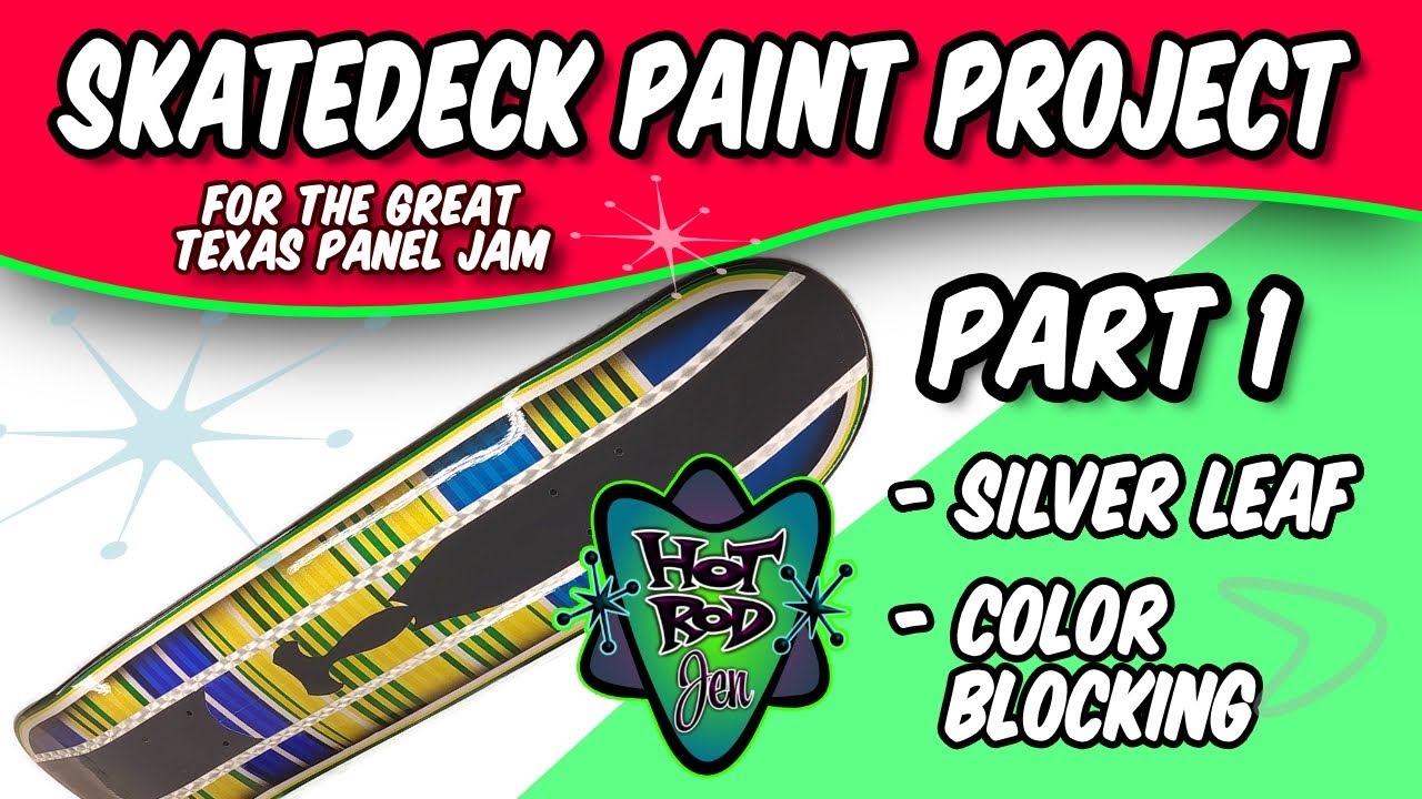 Hot Rod Jen Is Painting And Pinstriping A Skateboard Deck For The Great Texas Panel Jam At Dallas Autorama