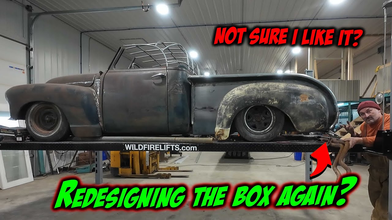 Halfass Kustoms 1949 GMC Roadster Pickup Custom: Modifying The Pickup Bed AGAIN! Not Completely Happy Means More Mods.