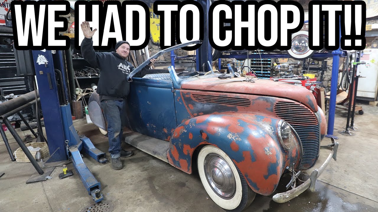 Iron Trap’s Hidden 1938 Ford Convertible Hot Rod: Chopping 3″ Out Of The Windshield Because It Is The Right Thing To Do!