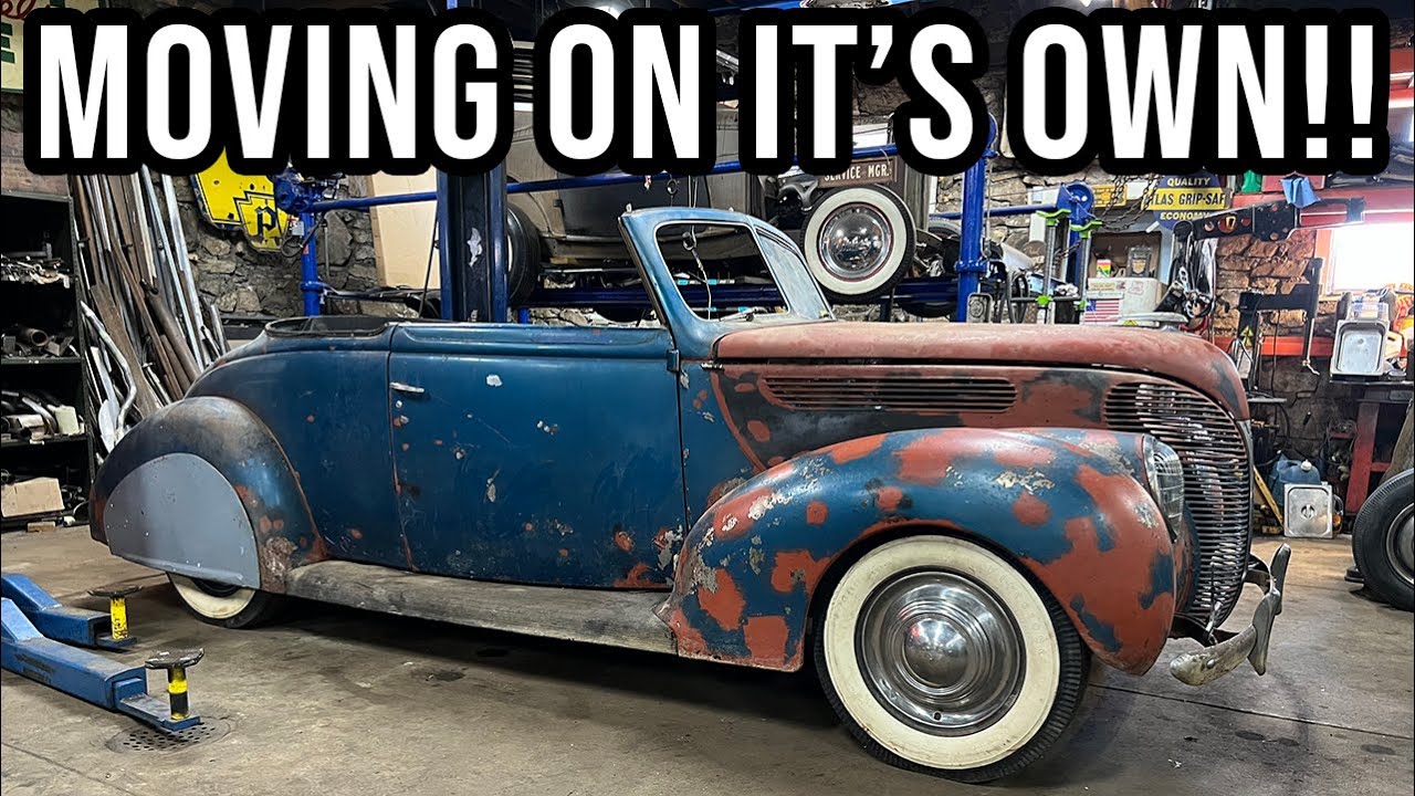 Iron Trap’s Hidden 1938 Ford Convertible Hot Rod: Cadillac Powered 1938 Ford Moves For The First Time In Over 50 Years!