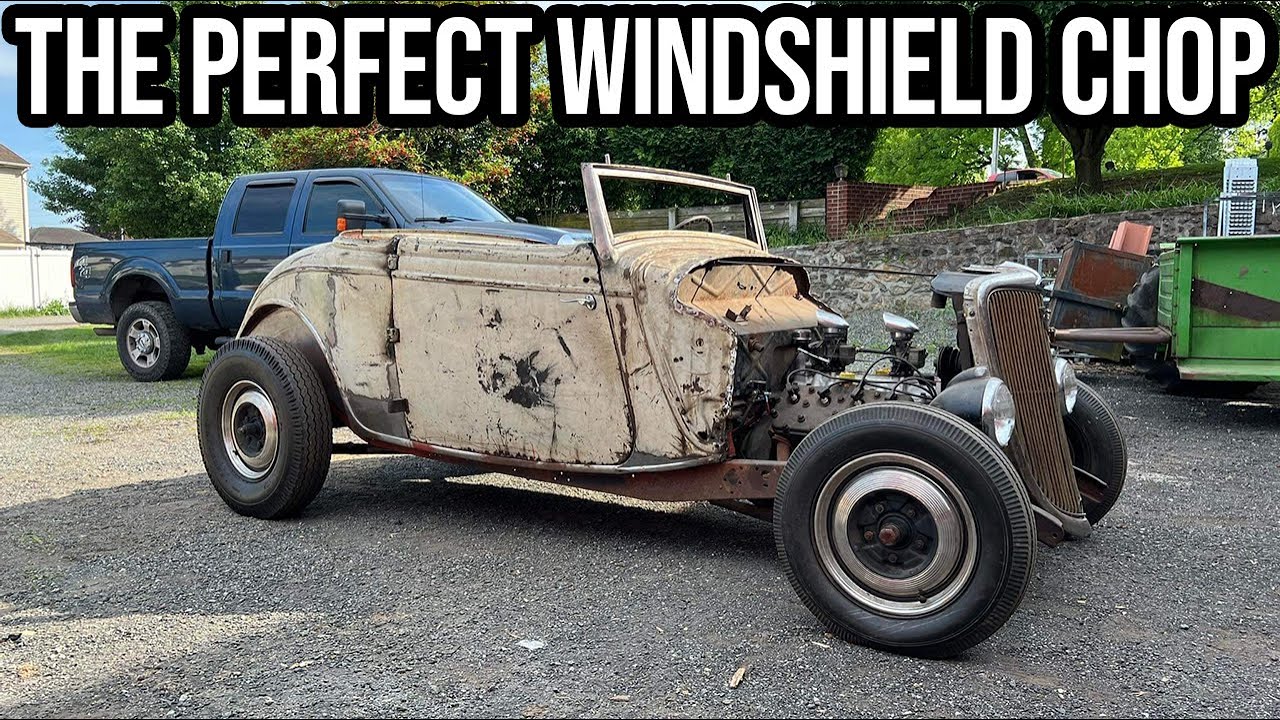 Iron Trap Garage Is Chopping The Windshield On Mike’s 1934 Ford Cabriolet, And It Looks So Rad! He Is Thrilled!