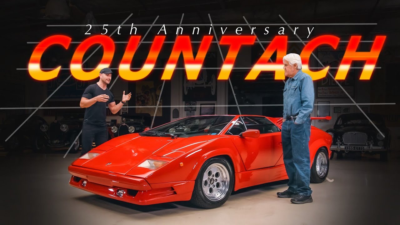 Jay Leno’s Garage – Jay’s Ultimate Review Of The 25th Anniversary Edition Lamborghini Countach. One Of The Sexiest Italian Cars Ever…