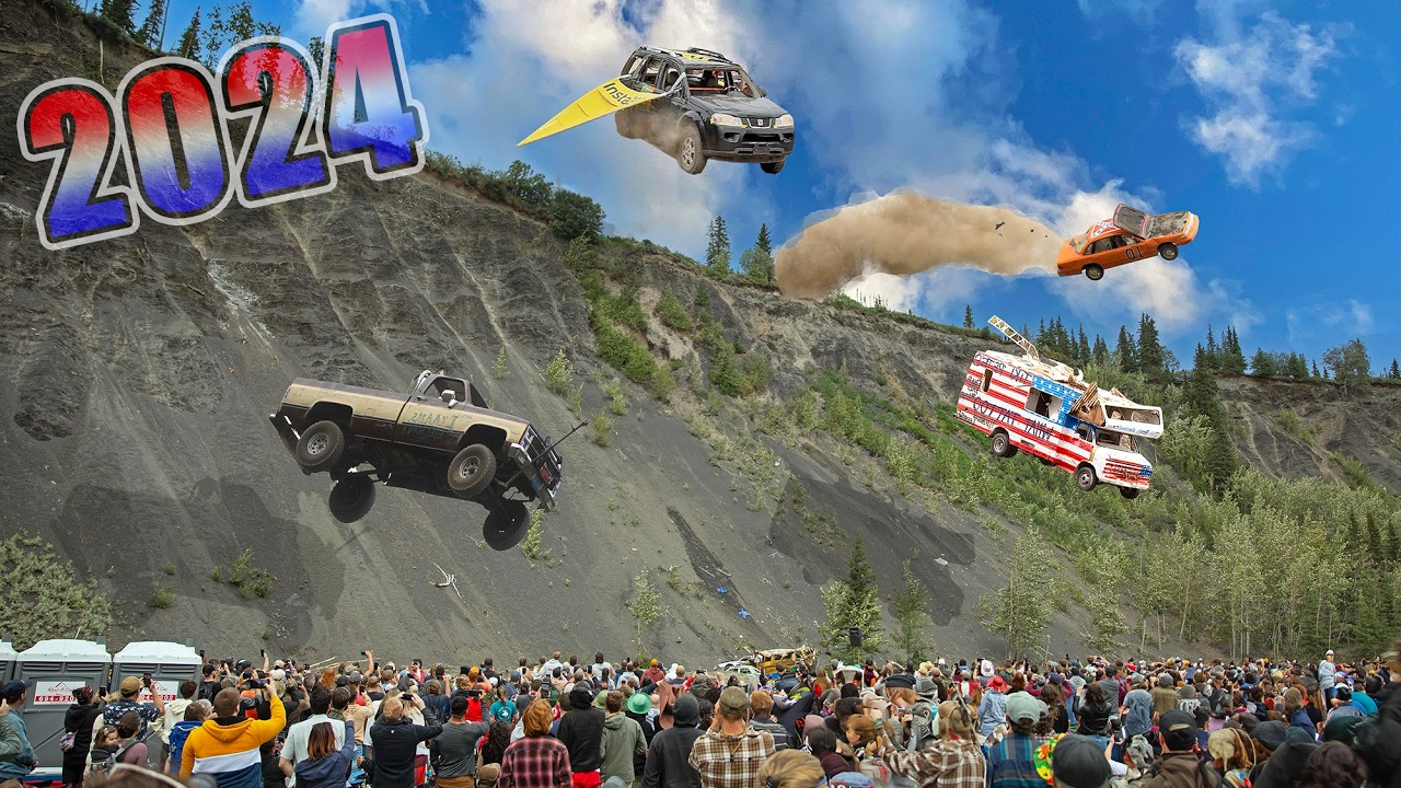 So Much DESTRUCTION! 1320 Video Visits Alaska For The 2024 4th of July 300ft Cliff CAR LAUNCH