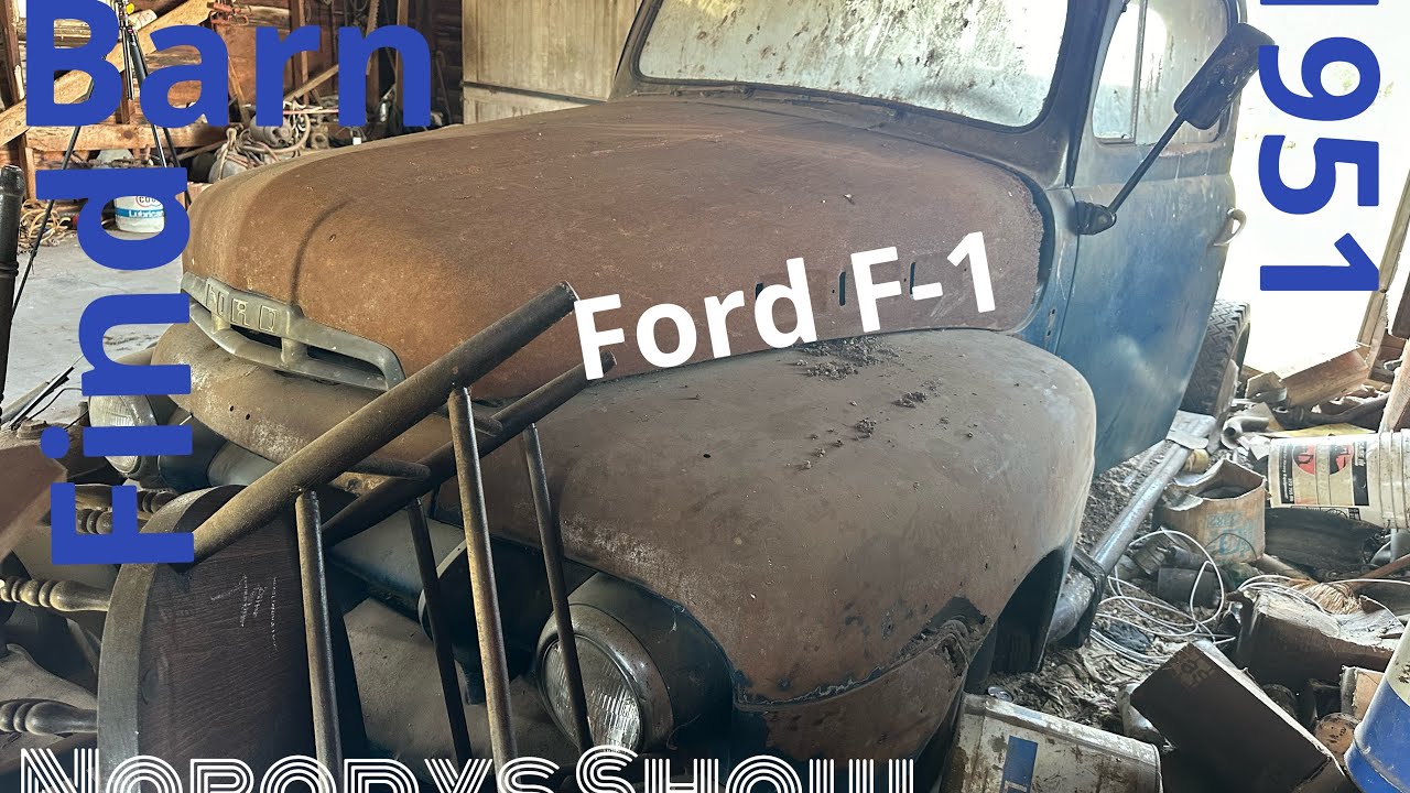 Barn Find 1951 Ford F-1 Pickup Truck! Pulling It Out Of Hibernation And Moving It To The Yard So Someone Can Save It!