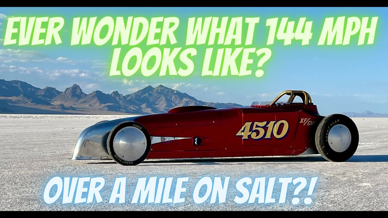 Ever Wonder What 144 MPH Looks Like On The Salt At Bonneville? Ride Along On The Cornfield Customs Roadster During Bonneville Speed Week 2024