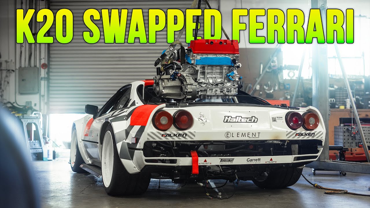 Reborn: The Stanceworks Ferrari 244 GTK Gets a New K20 Honda Powerplant. Big Power And More Reliability.