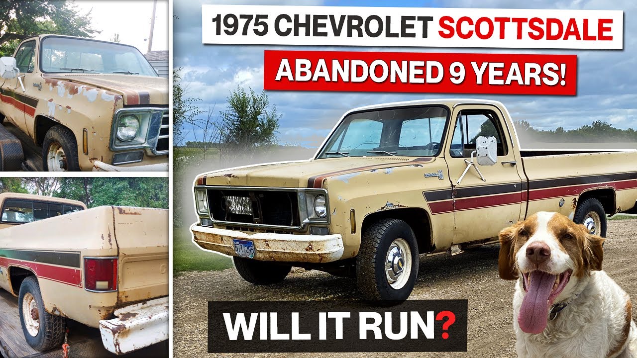 BangShift.com saves a real truck from the scrap heap! Will it still run?!? Squarebody Revival – 1975 Chevrolet C20 Scottsdale destined for the scrap heap!