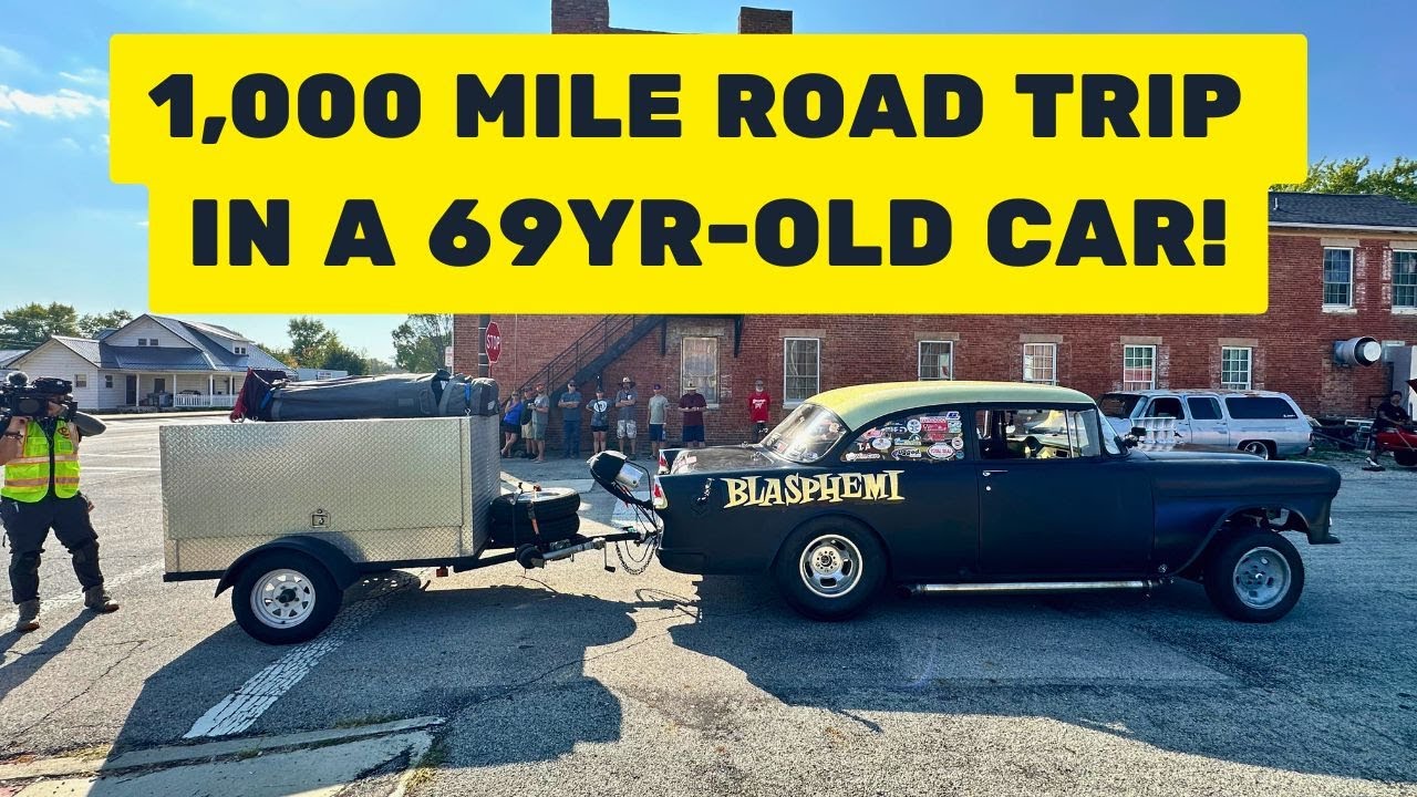 1,000 MILE ROAD TRIP IN A 69 YEAR OLD CAR! What Could Possibly Go Wrong? Finnegan’s Blasphemi Is Getting Some 12 Volt Love Before Drag Week!