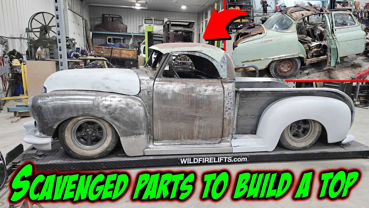 Halfass Kustoms 1949 GMC Roadster Pickup Custom: Using Junk Parts And Creativity To Build A Custom Hard Top. Cut, Hack, Repeat!