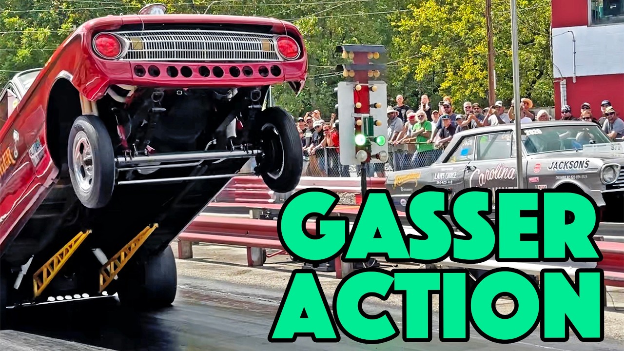 GASSERS Go WILD at Knoxville Dragway! Wheels Up, Gear Jamming, Old School Rides From The Southeast Gassers Association!