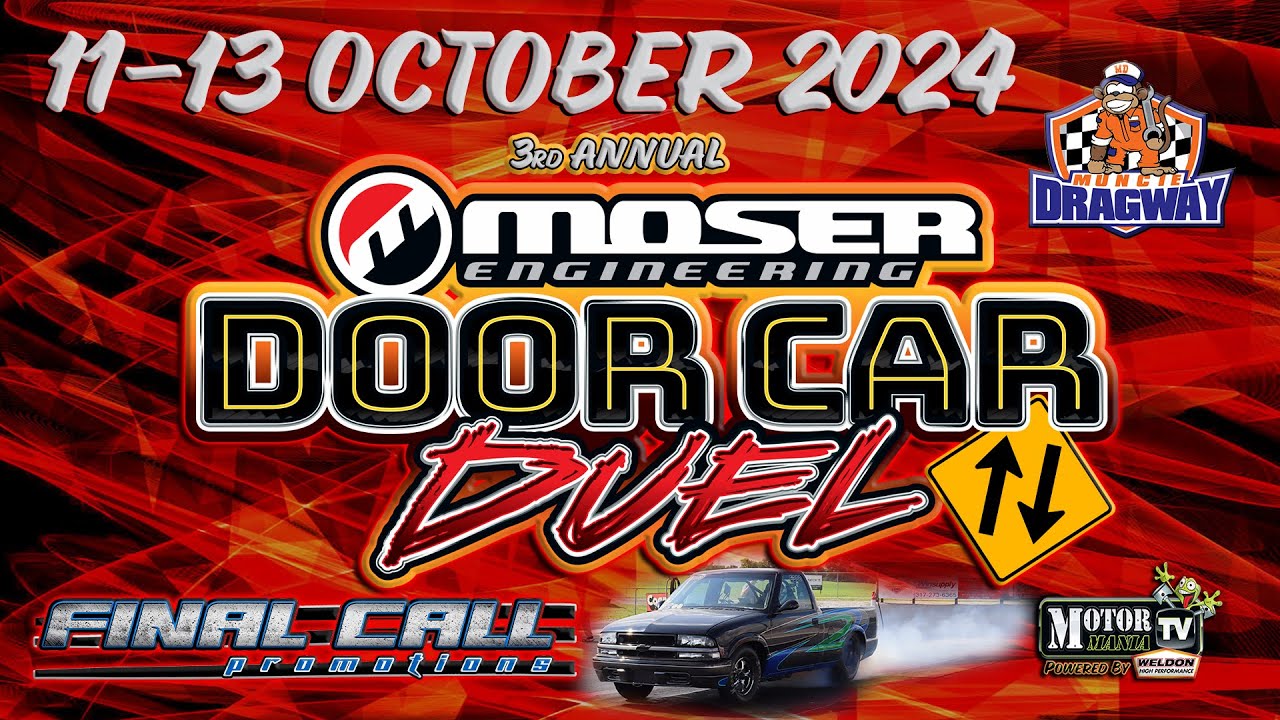 More Free Live Drag Racing: 3rd Annual Moser Engineering Door Car Duel At Muncie Dragway – Saturday