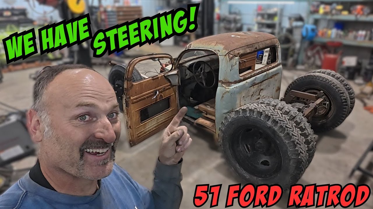 Halfass Kustoms $0 1951 Ford Rat Rod Project: The Engine Is In And Now It’s Time For Steering And Brakes!