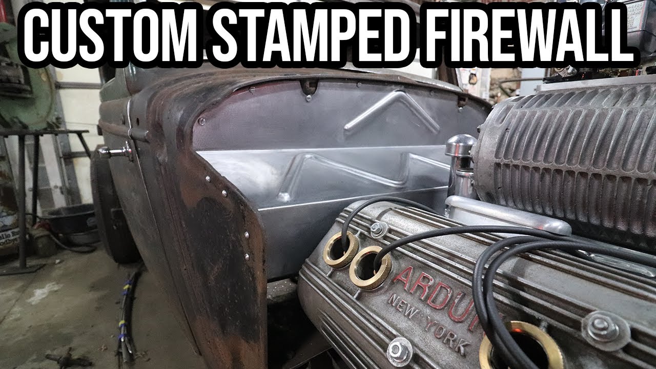 The Iron Trap Gang Stamped A Custom Firewall For The Ardun Powered 1933 Ford Coupe!!