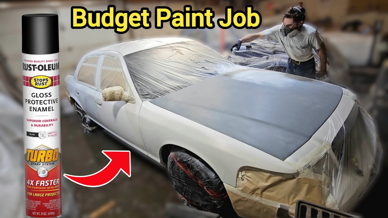 Rust Repair and DIY Paint Job: Spray Painting A Car With Turbo Cans! Start to Finish Restoration Of A Rusty Crown Vic.