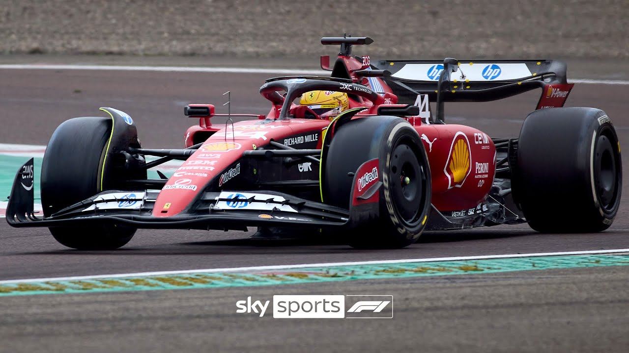 Lewis Hamilton Makes His First Laps Behind The Wheel Of A Ferrari F1 Car!