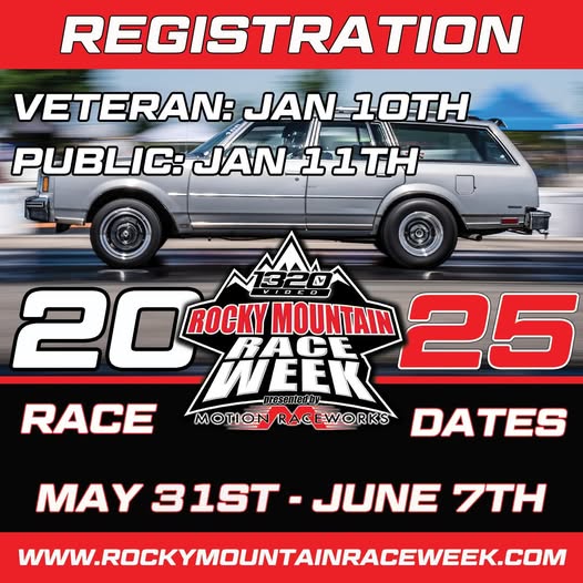 Rocky Mountain Race Week’s MegaWeek Registration Opens To The Public Tomorrow! The Biggest Drag And Drive In History! Be A Part Of It!