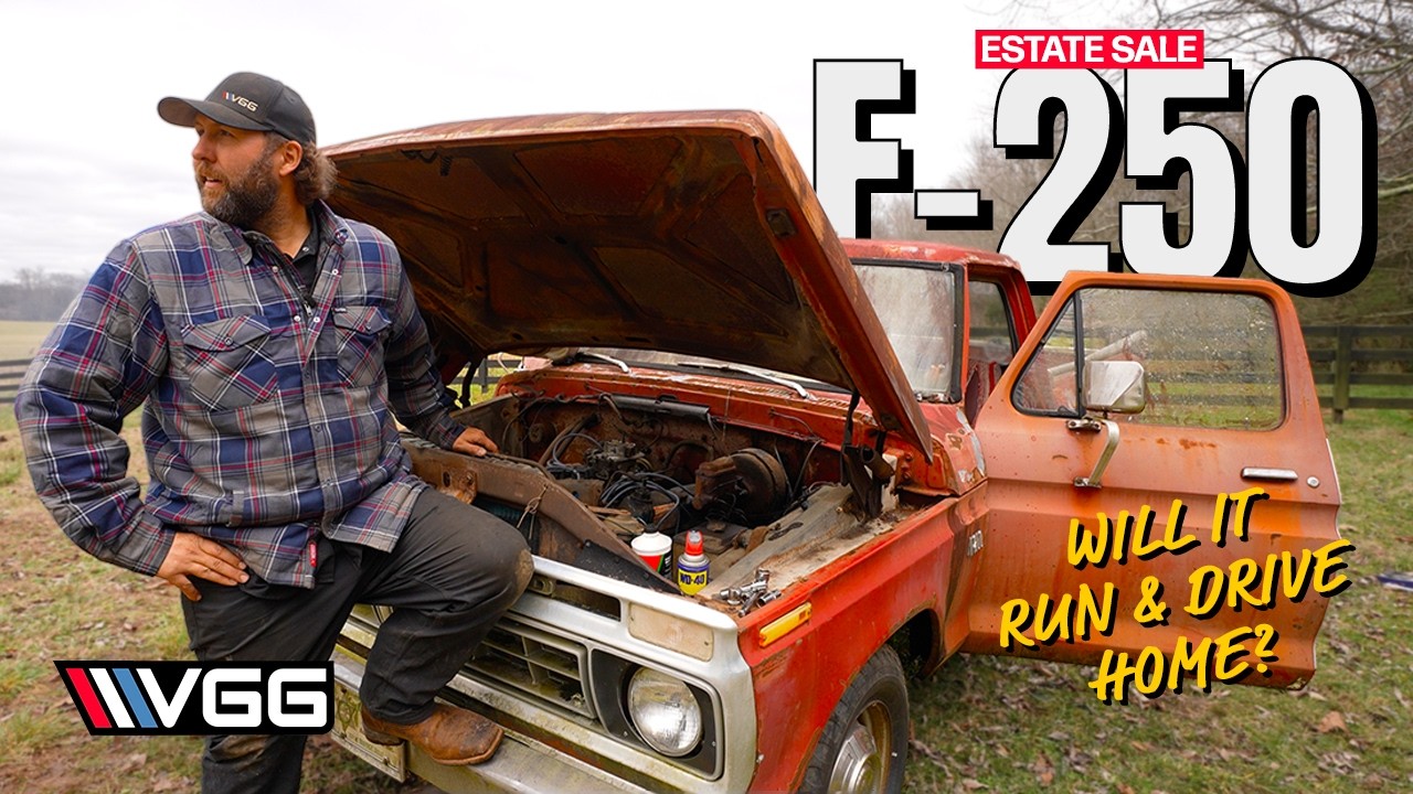 ESTATE SALE Ford F250 Parked For 21 Years – Will It RUN AND DRIVE HOME? Or Will Derek Spend Some Time On The Side Of The Road?