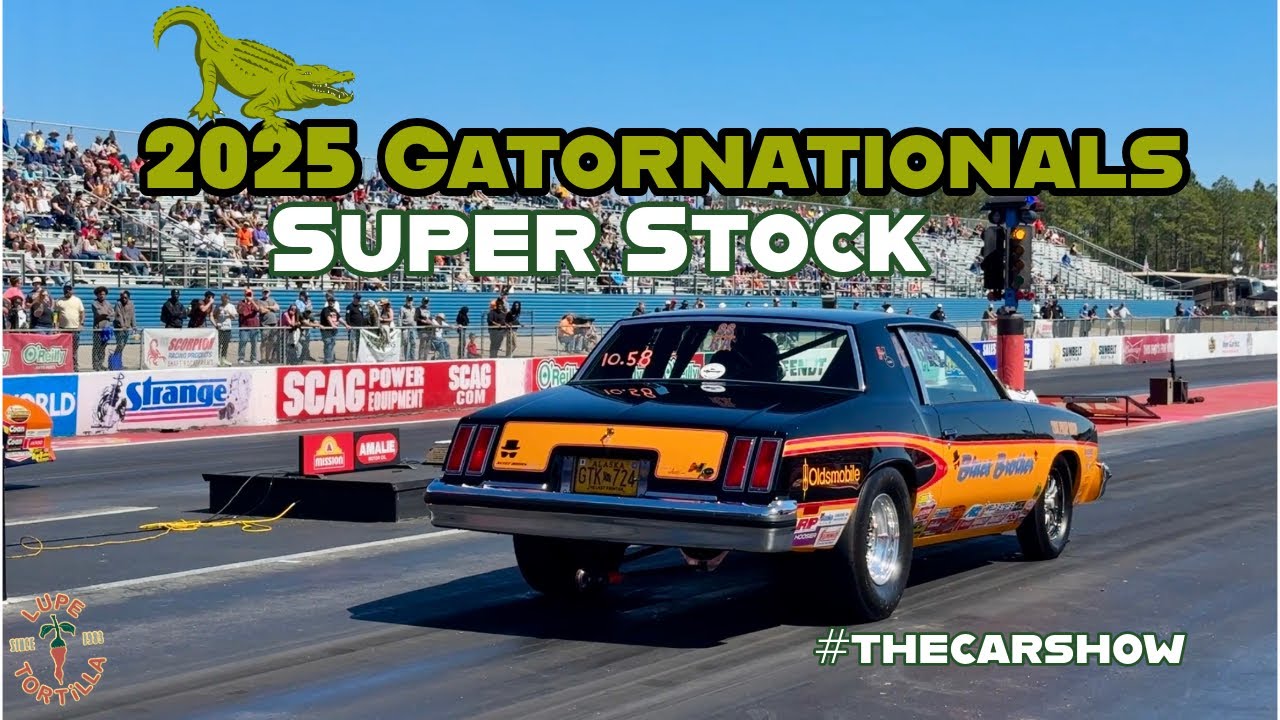 2025 NHRA Gatornationals Super Stock Drag Racing From Gainesville FL: Muscle Cars, Wheelies, And Interviews!