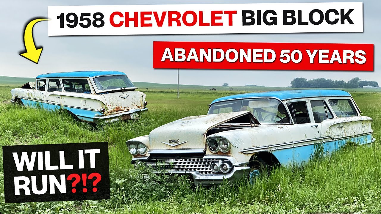 This 1958 Chevrolet Brookwood Station Wagon Has Been Abandoned for 53 Years! So Rad And You Can Own It For Cheap