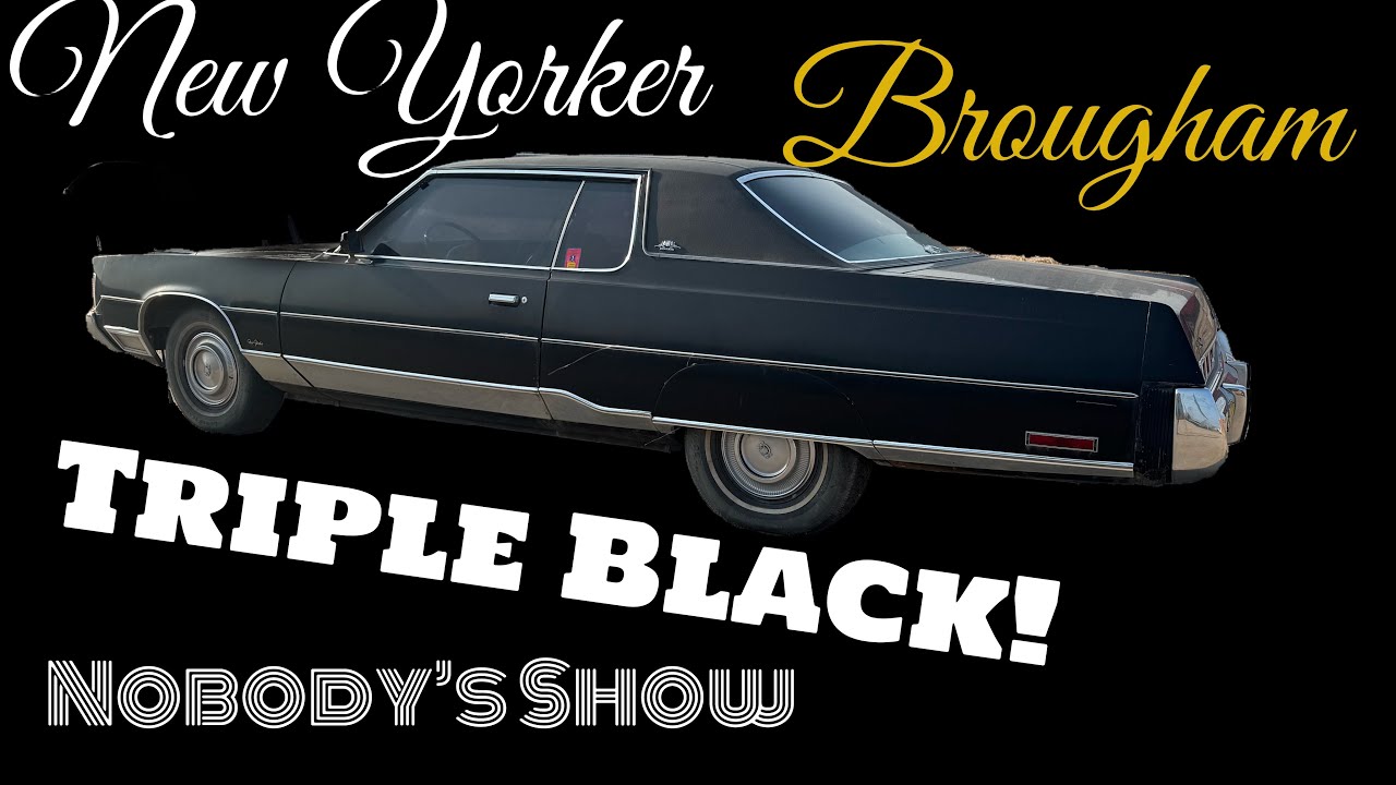 New Wrecking Yard Inventory! Mobster Greatness: A HUGE 1974 Chrysler New Yorker Brougham Coupe in Triple Black and Loaded with Options!