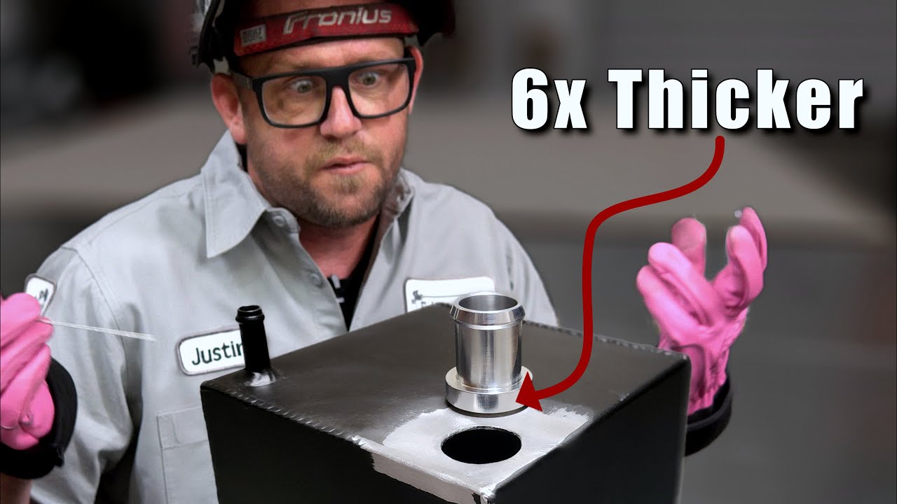 Quick Welding Tech Video: How To Weld Thick Aluminum To Thin Aluminum, Like The Bung In This Aluminum Tank