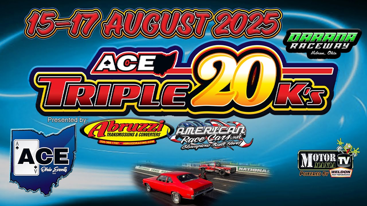 FREE DRAG RACING LIVESTREAM: The ACE Triple $20,000 Races Are LIVE From Darana Raceway – Sunday