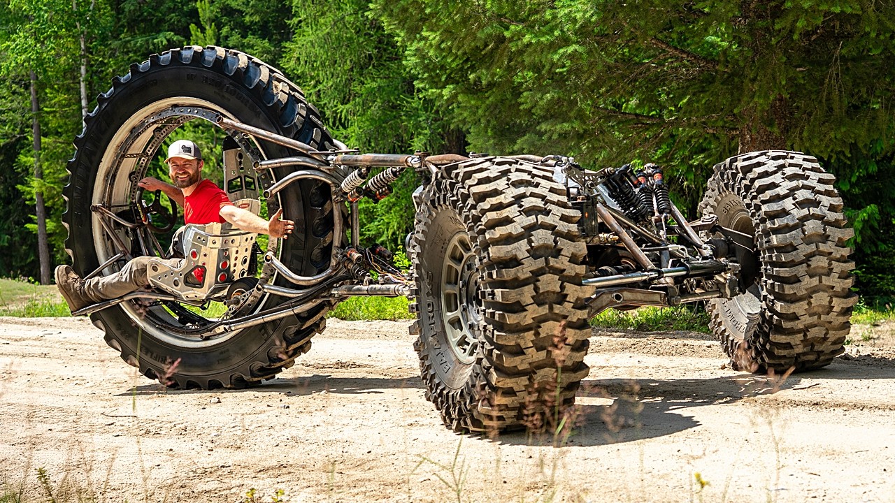 The Grind Hard Giant Trike Project: Part 10 and 11 – The Trike Fab Is Getting So Close To Done! 3 Wheel Steering And More!