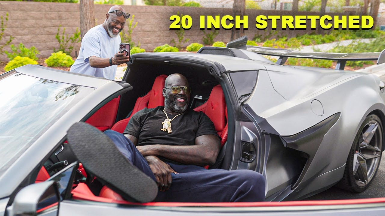 A 20″ Stretched C8 Corvette For Shaquille O’Neal? Check Out This Bad Boy As The BIGGEST CORVETTE EVER Gets Delivered!