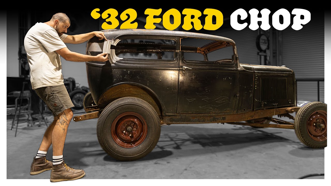 How to Chop An All-Original 1932 Ford Tudor: Chopping a True Survivor – Nailing the Tricky Rear Profile on Our ’32 Ford Roof Chop!