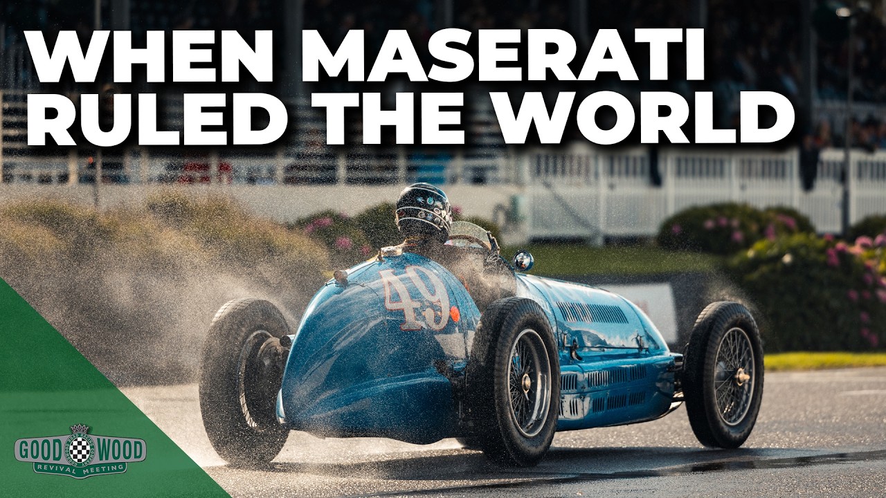 This Is Italy’s ONLY Indy 500 Winning Car: The 1938 Maserati 8CTF takes on the Goodwood Revival.