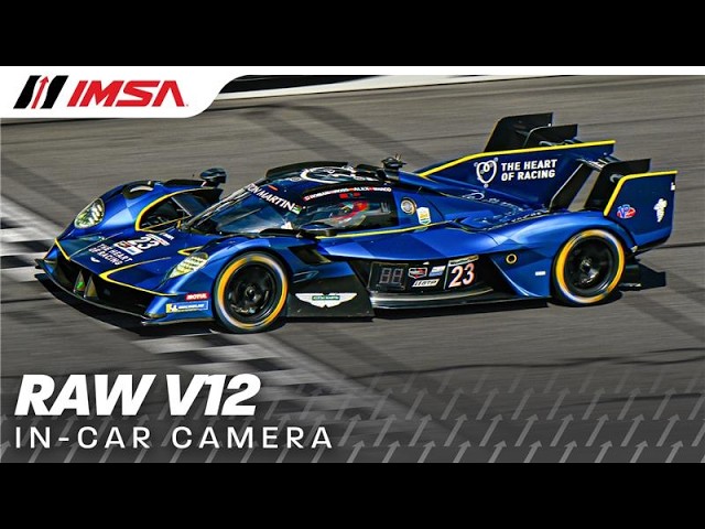 Raw V12 Sound! In Car Video of Aston Martin Valkyrie GTP Rolex 24 At Daytona Night Practice