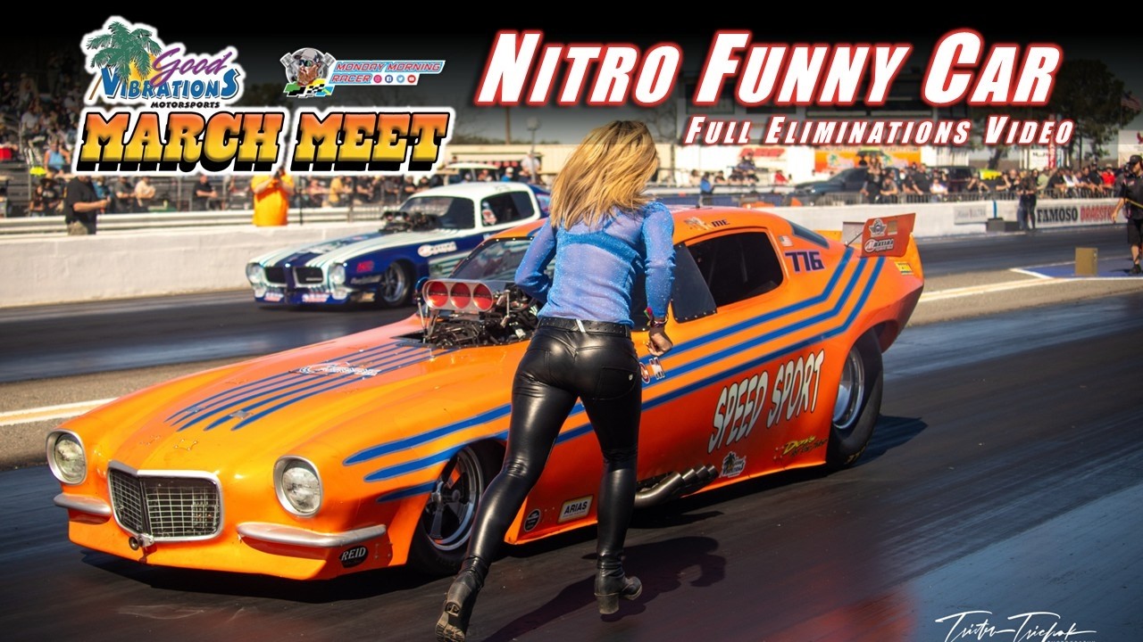 Nitro Funny Car Eliminations From The 2026 Good Vibrations March Meet! Nostalgia Drag Racing Goodness!
