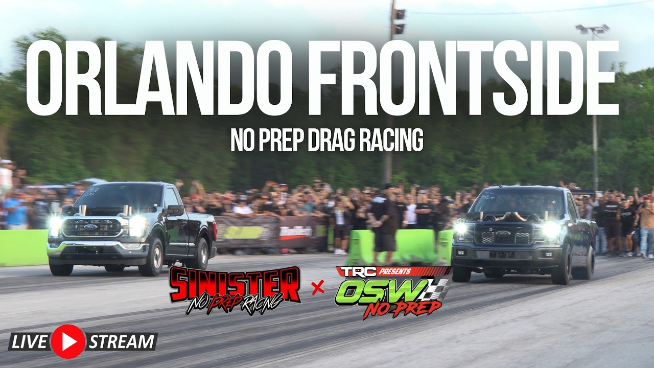 LIVE- Orlando Speed World No Prep Drag Racing- 100+ Cars | Sinister Performance x TRC