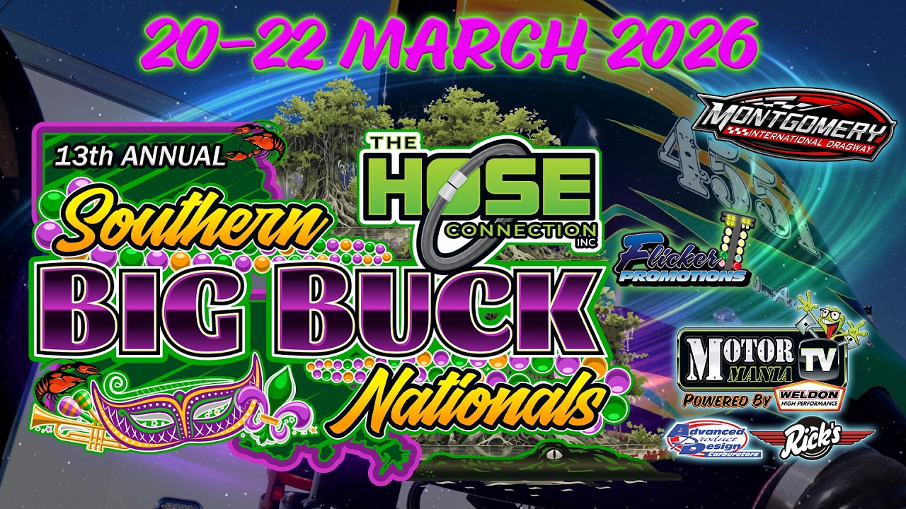 FREE LIVE DRAG RACING: Bracket Racing From The 13th Annual Southern Big Buck Nationals – Triple $20K Super Pro Shootout – Friday