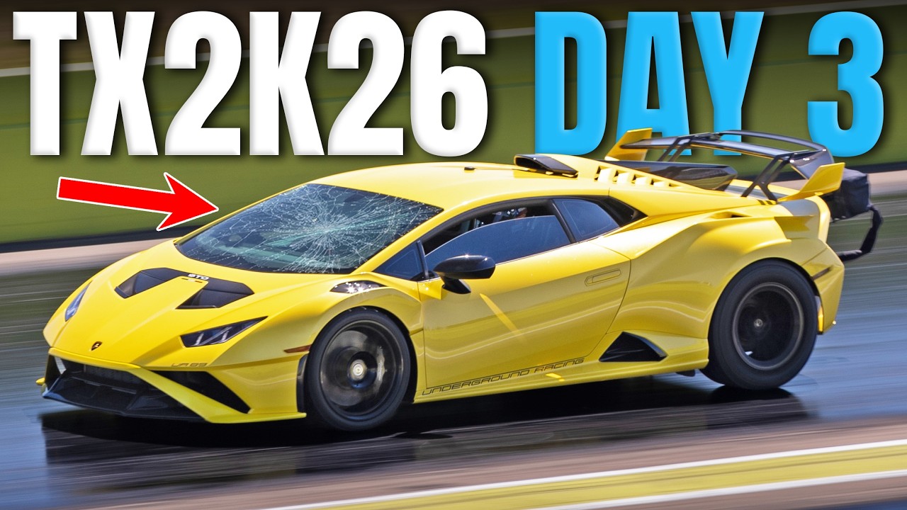 TX2K26 Day 3 From The Texas Motorplex: Lambo’s Windshield IMPLODES at 220mph & Drag Racing Leaderboards SHIFT