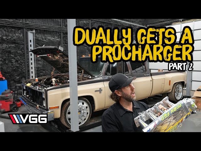 Vice Grip Garage PROCHARGED LS Dually Squarebody GIVE AWAY Project Part 2: Intake, Fuel System, And More, Coming Together For Big Towing Power!