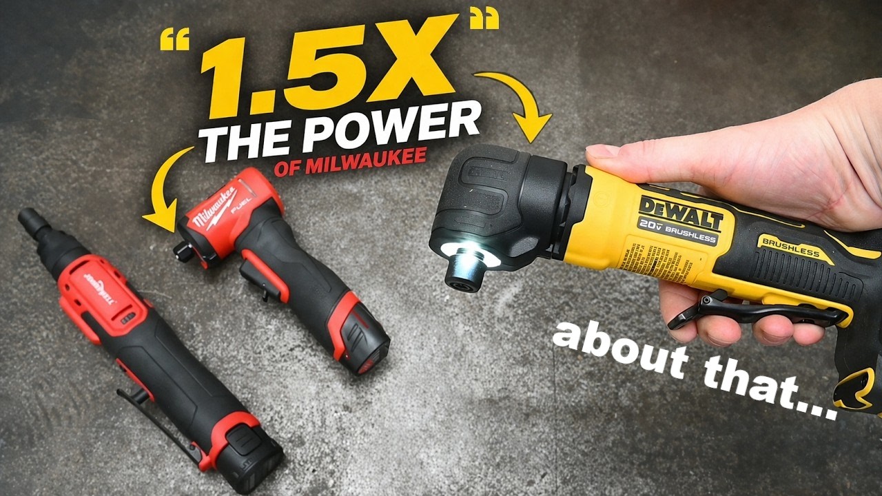 Tool Testing: Mustard vs Ketchup DeWALT says their 1st Right Angle Die Grinder is 1.5X As Powerful As Milwaukee!