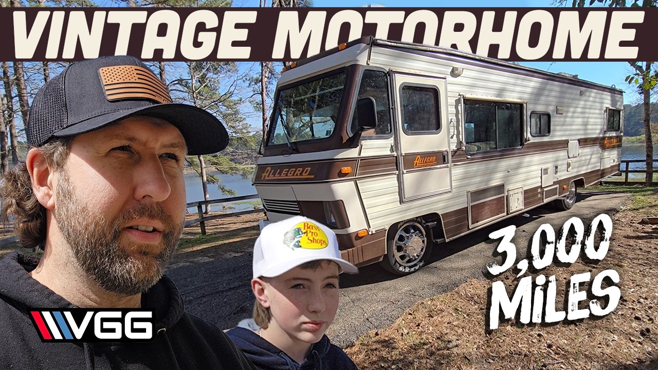 Vice Grip Garage Annual Father Son Trip! ATTEMPTING 3,000 Miles In A VINTAGE BIG BLOCK RV! Cooking, Fishing, Museums and more!