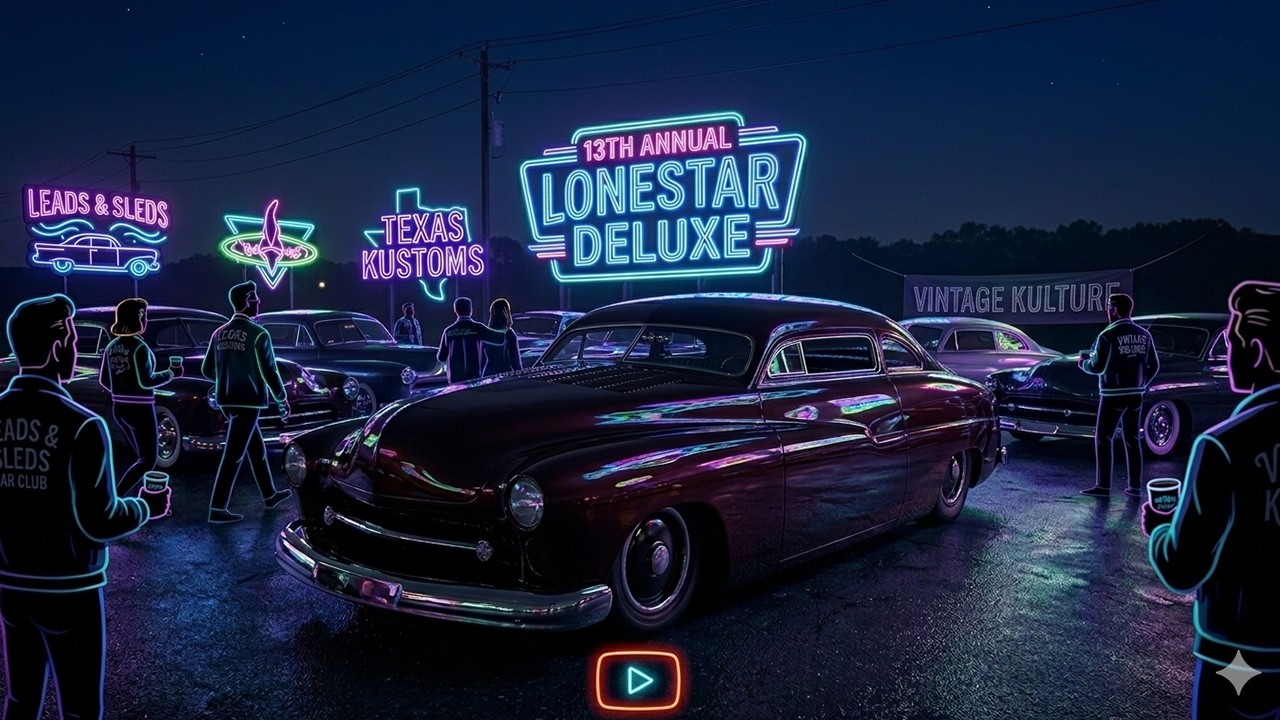 Car Show Video From The 13th Annual LoneStar Deluxe Hot Rod and Music Festival in Texas City TX