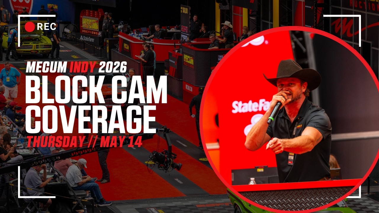 Mecum Classic Car Auction Indy Is LIVE Right Here! Watch All The Bidding Action On Your Favorites.