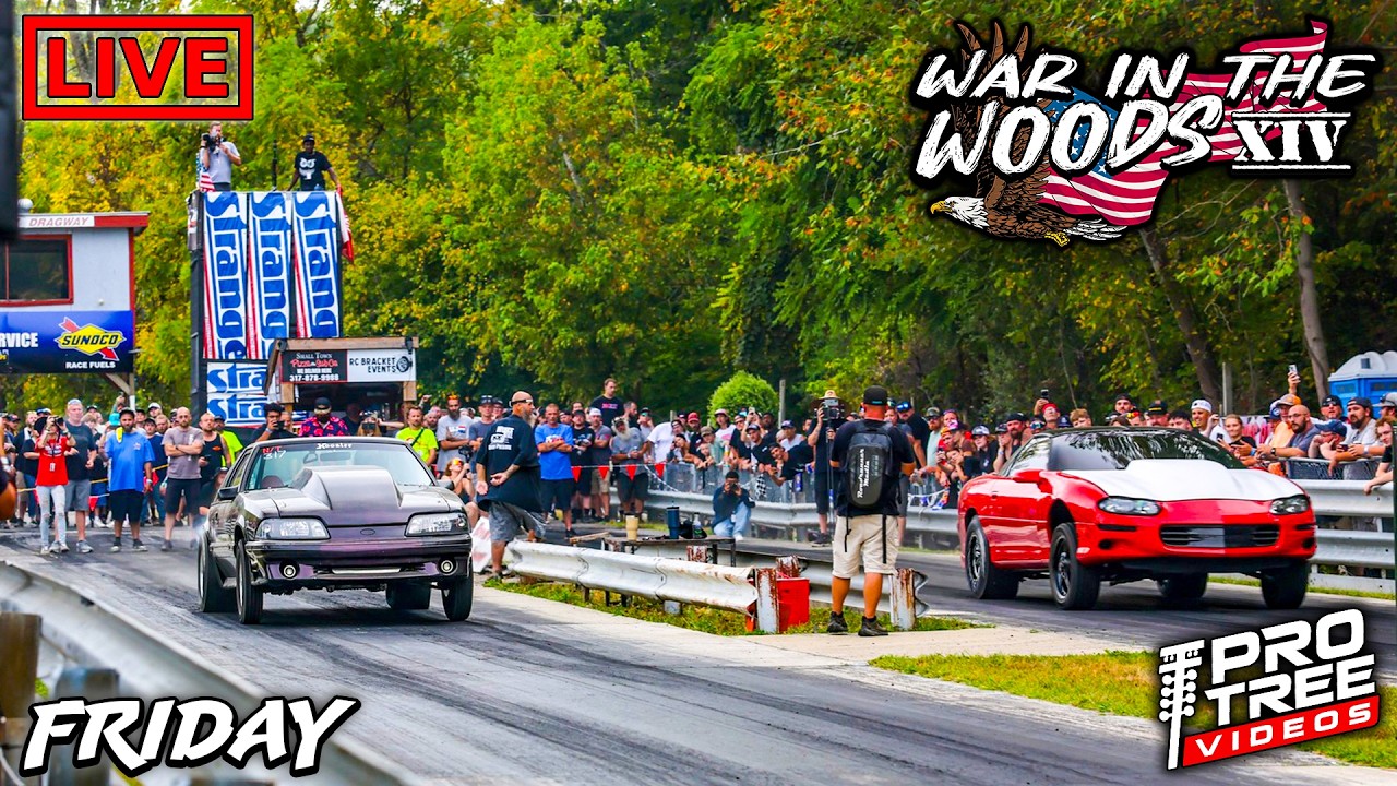 FREE LIVESTREAM: War in the Woods at Brown County Dragway – NO PREP DRAG RACING GREATNESS - Friday - BangShift