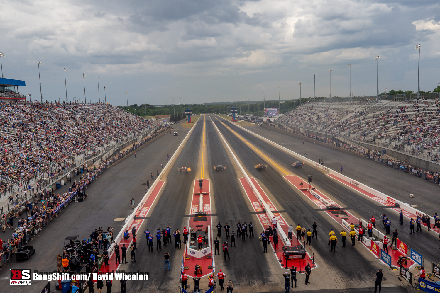 NHRA Four-Wide Nationals Action Photos From Zmax In Charlotte: Our Final Nitro Burning Top Fuel Dragster and Funny Car 4-Wide Drag Racing Photos From Charlotte!