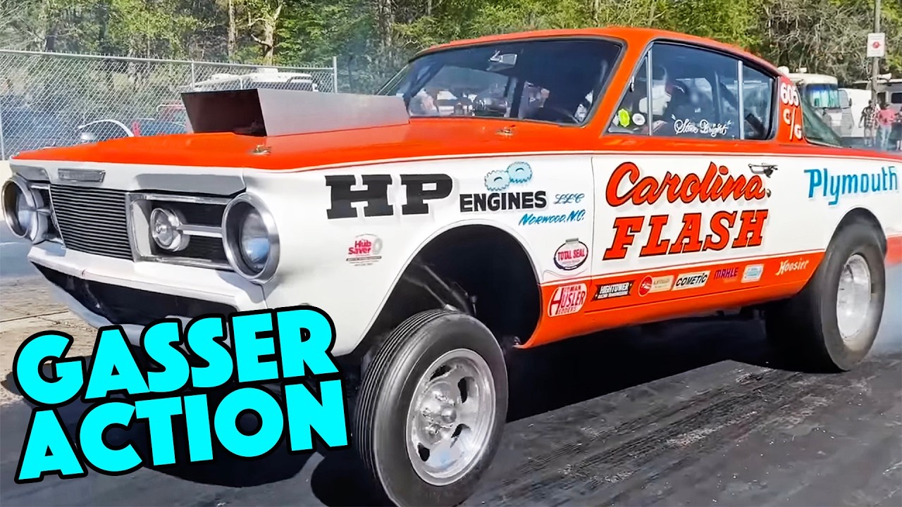 Southeast Gassers At Shadyside! Tommy Lee Byrd, The Hot Rod Hoarder, Catches All The Wheels Up Gear Jamming Gasser Action!