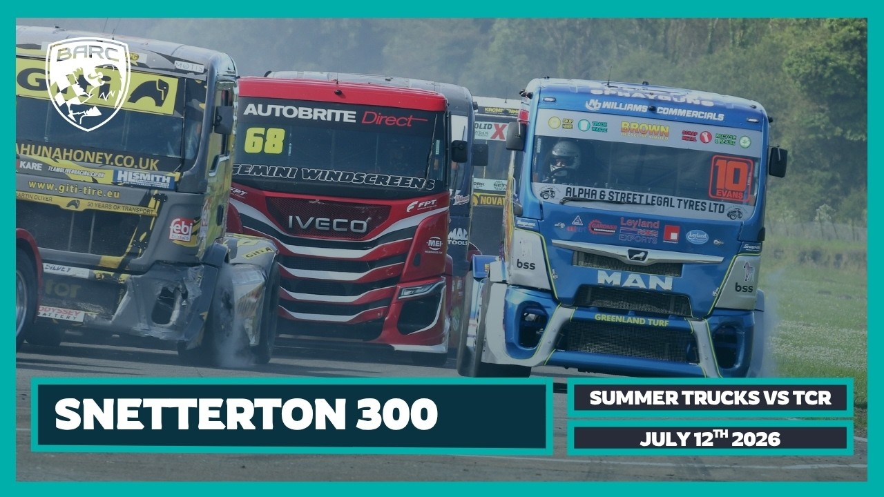Free Road Racing Livestream From England: British Automobile Racing Club Action LIVE From Snetterton. Trucks, Cars, And So Much More On Track!